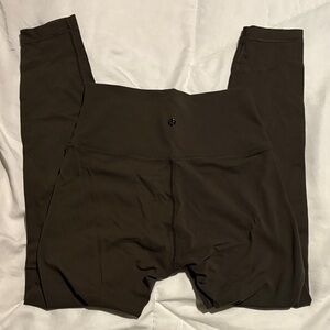Lululemon Dark Forest Green High-Waisted 7/8 length Leggings size 6